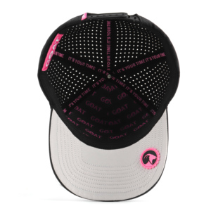 <span class=keywords><strong>Gorra</strong></span> <span class=keywords><strong>de</strong></span> béisbol <span class=keywords><strong>de</strong></span> cabra resistente al agua con parche <span class=keywords><strong>de</strong></span> goma <span class=keywords><strong>de</strong></span> PVC con agujeros cortados con láser negro <span class=keywords><strong>de</strong></span> alta calidad personalizada - Product Image 5