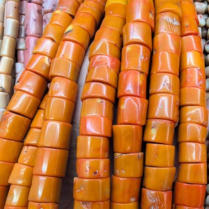 Perles en pierre semi-précieuse corail noir, forme colonne irrégulière, 15 mm, pour la fabrication de bijoux, modèle <span class=keywords><strong>JADEAR</strong></span> 240410 - Product Image 6