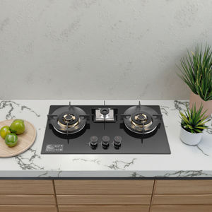 ALK <span class=keywords><strong>Happy</strong></span> <span class=keywords><strong>Home</strong></span> 3バーナーテーブルガスコンロ内蔵スマート強化ガラスガスストーブ家庭用 - Product Image 1