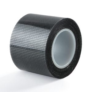 Nastro autoadesivo per la riparazione dello schermo della finestra con foro rotto nastro per riparazione di zanzariera con rete rivestita in fibra di vetro nera - Product Image 1