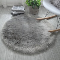 2024 Beste Qualität Korb Stuhl Yoga Matte Wohnzimmer Schlafzimmer Sofa Runde Kunst wolle Schaffell Langes Haar Teppich Boden kissen