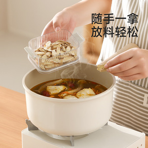 Noodle <b>Storage</b> Box Rectangle Food Grade Transparent <b>Kitchen</b> Spices <b>Container</b> For Cooking - Product Image 1