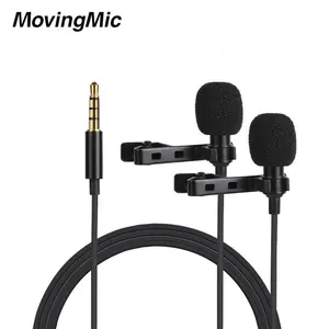 Mocingmic-Micrófono de cabeza Dual para entrevista, micrófono de alta calidad de dos vías
