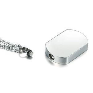 Collar de acero inoxidable personalizado, joyería conmemorativa, recuerdo de cenizas, urna de cremación, colgante - Product Image 4