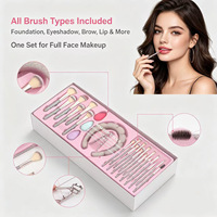 Ensemble de 26 pinceaux de maquillage Glitz and Glam avec strass, style professionnel, vente en gros, pinceaux de maquillage de luxe avec boîte cadeau