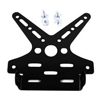Support de plaque d'immatriculation universel pour moto Mocell de haute qualité, en aluminium, réglable, avec couvercle de plaque d'immatriculation