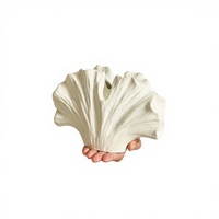 Retro Ginkgo-Blatt Matte Farbglasierte Vase für Blumenarrangements Luxuriöser High-End Wabi-Sabi Stil Eingangsbereich Wohnzimmer TV