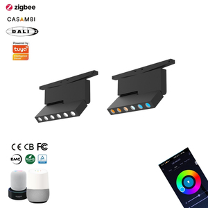 <span class=keywords><strong>Rail</strong></span> lumineux magnétique de haute qualité 10 mm, spots LED sur <span class=keywords><strong>rail</strong></span> réglables Tuya RGBW, éclairage sur <span class=keywords><strong>rail</strong></span> moderne à intensité variable pour salon - Product Image 2