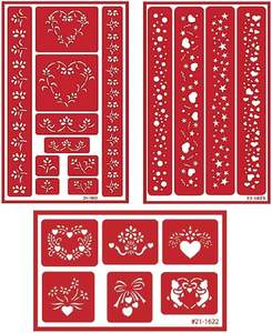 4 pochoirs réutilisables autocollants pour gravure sur verre ou estampage, pochoirs adhésifs réutilisables, chiffres gravés - Product Image 1