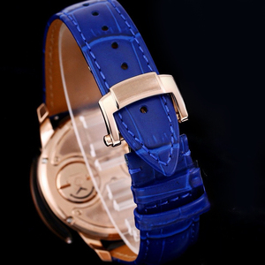 Montre mécanique pour homme Astronomia Tourbillon Style, cadran globe terrestre ciel étoilé, bracelet en cuir. - Product Image 5