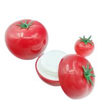 Groothandel tomatenvormige plastic crèmepotjes, schattig fruitdesign, lege verpakking voor lippenbalsem en bodybutter