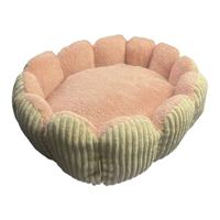 Coussins de luxe modernes pour animaux de compagnie, motif dessin animé, lits ovales pour chats et chiens, écologiques, portables, emballage carton, vente en gros
