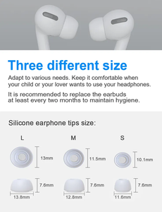 <span class=keywords><strong>Embouts</strong></span> d'oreille de remplacement respirants de qualité supérieure pour <span class=keywords><strong>Pro</strong></span> <span class=keywords><strong>2</strong></span>, 6 paires, écouteurs TWS, <span class=keywords><strong>embouts</strong></span> d'oreille en silicone, son haute fidélité - Product Image 3