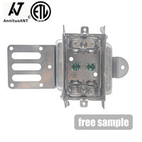 Boîtier de commutation modulaire homologué CETL 3"x2" 12Cu.In. Boîte à appareils en acier galvanisé avec support latéral et serre-câbles