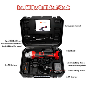<span class=keywords><strong>Smerigliatrice</strong></span> Angolare Industriale Senza Fili, Utensile Elettrico da Taglio con <span class=keywords><strong>Velocità</strong></span> Regolabile, Batteria agli Ioni di Litio 20V con Disco Abrasivo - Product Image 2