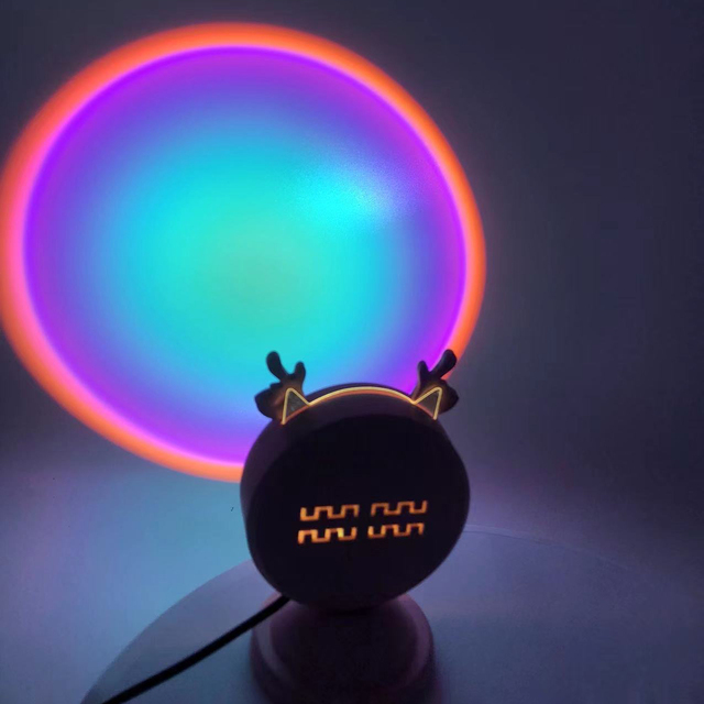 Cute RGB Sunset Light Photography Projection Light Live Light Art Bedside Lamp Atmosphere Lamp Bedroom Creative Lamp Decor