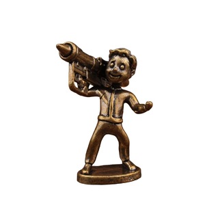 <b>Retro</b> Brass Cannonball Boy Figurine Model Single-piece Package Living Room <b>Decorative</b> Ornament - Product Image 5