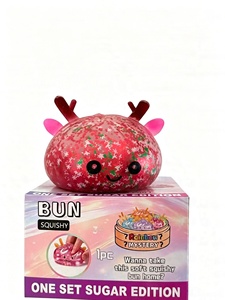 Nouvel Arrivage en Gros : Jouet Squishy en forme de Boule de Noël avec Bois de Cerf, Doux et Anti-stress, Jouet Alimentaire de Simulation, Cadeau de Noël, Boîte Mystère - Product Image 6