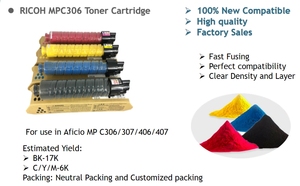 Высококачественные картриджи с тонером, совместимые с <span class=keywords><strong>MP</strong></span> C306, для использования в Ricoh Aficio <span class=keywords><strong>MP</strong></span> C306/<span class=keywords><strong>307</strong></span>/406/407 цветной тонер - Product Image 3