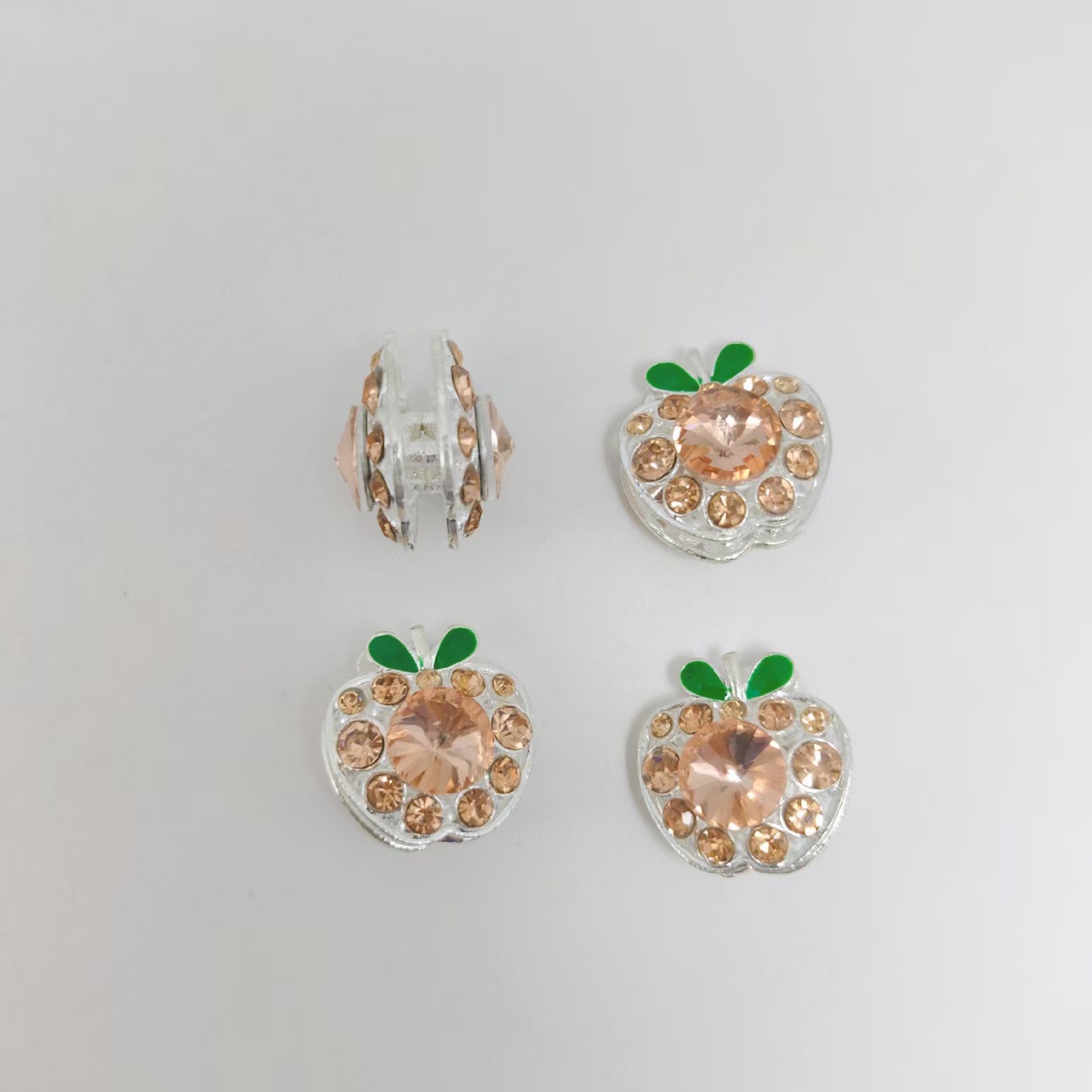 Diamant pêche plaqué argent