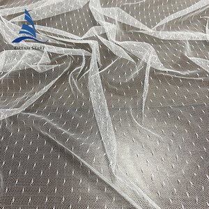 ผ้าทูลล์โพลีเอสเตอร์ 63 นิ้ว สำหรับชุดเจ้าสาว ผ้าตาข่ายยืดหยุ่น ปักลายถัก สำหรับชุดแต่งงานเด็กผู้หญิง ออกแบบสำหรับเจ้าสาว - Product Image 1