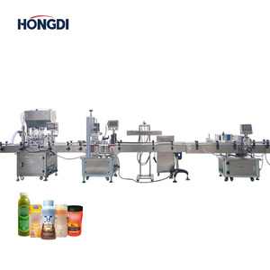 Durable Automatic Liquid Filling Capping Line with Metal Sealing Machines for Juice Detergent <b>Sauce</b> Cosmetic Bottling Solutions - Product Image 1