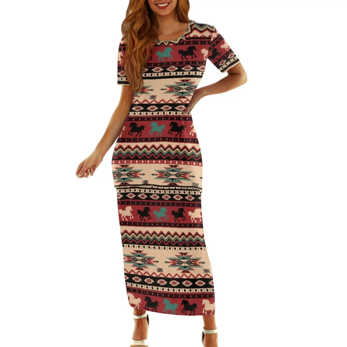 Soft And Comfortable Island Two-Piece Set Africa Designs Casual Breathable Clothing Dropshipping Quick-Drying Women's Clothing