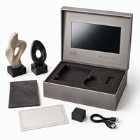 Boîte vidéo promotionnelle personnalisée avec écran LCD numérique, boîte cadeau vidéo pour produits d'art, objets de collection, produits de luxe, marketing de marque