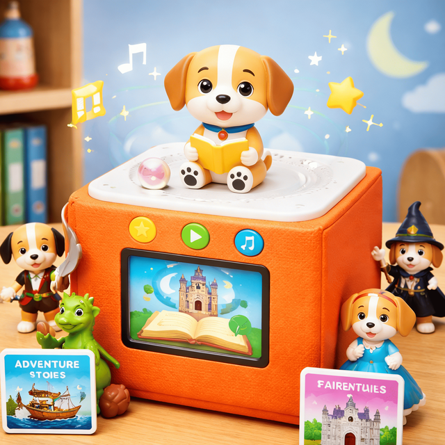 NFC Story Player for Kids Screen-Free Audio Story Machine with NFC Cards, Educational Storytelling Toy for Toddlers & Children