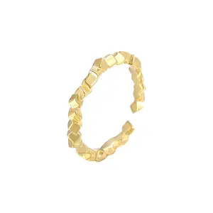 סיטונאי תכשיטי נשים טבעות מזדמנים 925 כסף סטרלינג 18K ציפוי זהב טבעות תכשיטים