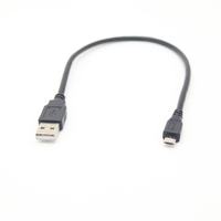 Kabel Pengisian Daya Micro USB 1m 1P*28AWG+2C*24AWG+al-foil+braiding, OD:4.5mm untuk Pengisian Daya dan Transfer Data