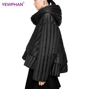 Veste en duvet marron pour femmes de luxe de haute qualité manteau bouffant personnalisé 90% duvet de <span class=keywords><strong>canard</strong></span> blanc - Product Image 6