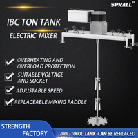 Agitateur électrique industriel SPRALL pour poudre détergente, peinture, savon liquide, engrais, shampoing - Mélangeur de réservoir IBC à moteur