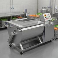 Laveuse commerciale multifonctionnelle inclinable pour le nettoyage des fruits, légumes, fruits de mer, aliments marinés et herbes aromatiques