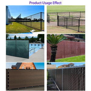 Clôture de jardin, de piscine et de terrain sportif, taux d'ombrage de 90 %, certifiée CE ISO, galvanisée, revêtement PVC, lames de protection vertes et noires, clôture à mailles losangées pour l'intimité - Product Image 5