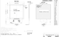 Layar Modul TFT LCD Persegi 3.4 Inci 480x480 IPS dengan Pengontrol ST7701S Antarmuka MIPI 2 Jalur Kecerahan 270 -20 +70C