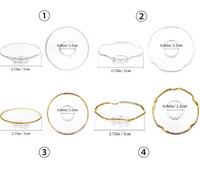 Lot de 3 protège-gouttes dorés pour bougies, plateaux anti-gouttes pour bougies coniques, décoration d'intérieur et de mariage
