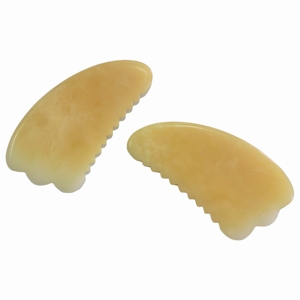 Nouvel outil de massage corporel en pierre de cristal naturelle, forme de griffe en jade Gua Sha - Product Image 1
