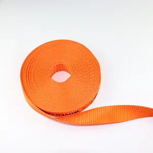 Custom Logo Polyester Cargo Webbing Belt Lashing Webbing Strap For Pallet Strapping