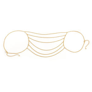 سلسلة جسم نسائية مثيرة للبيع بالجملة من الفولاذ المقاوم للصدأ قلادة ذراع قطعة واحدة سلسلة مثيرة متعددة الطبقات - Product Image 5