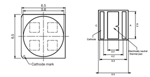 高出力10w ir <span class=keywords><strong>led</strong></span> 940nm 6565 smd赤外線<span class=keywords><strong>led</strong></span> cctvカメラ用 - Product Image 5