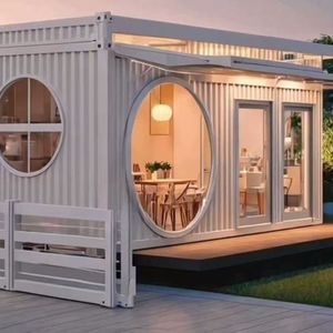 บ้านคอนเทนเนอร์ดัดแปลงทรงสี่เหลี่ยมผืนผ้า ดีไซน์ทันสมัย ใช้เป็นร้านค้า พร้อมหน้าต่างแบบพับประกอบได้ - Product Image 1