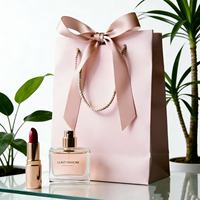 Bolsas de Regalo de Joyería de Papel Kraft Reciclado Ecológicas con Logotipo Personalizado Impreso al por Mayor, con Cinta Estampada en Caliente para Promoción de Exposiciones