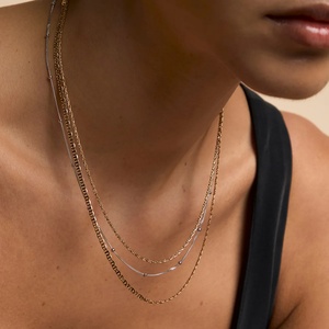 <span class=keywords><strong>Cadena</strong></span> doble <span class=keywords><strong>de</strong></span> cable y cuerda chapada en oro <span class=keywords><strong>de</strong></span> 18k, <span class=keywords><strong>cadena</strong></span> <span class=keywords><strong>de</strong></span> seguridad <span class=keywords><strong>de</strong></span> <span class=keywords><strong>plata</strong></span> 925 personalizada, dije <span class=keywords><strong>de</strong></span> lujo, venta al por mayor a granel - Product Image 4