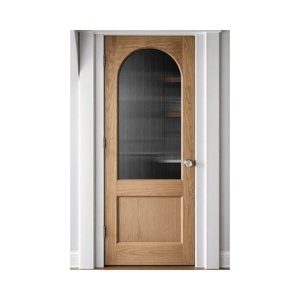 Porta ad Arco in <span class=keywords><strong>Legno</strong></span> Massello di Quercia Rossa Americana e Noce, Design Moderno per Camera da Letto e Interni Residenziali, con Telaio - Product Image 1