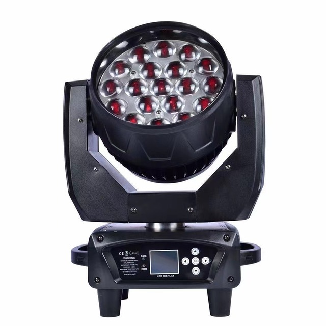 19 Adjustable Focus Moving Head Lights RGBW Sharpy Party 15W Beam Zoom Wash Light Guangzhou Cheap Price Hot Selling