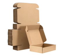 Boîte d'expédition en carton ondulé en stock, 11 couleurs, personnalisable, en carton ondulé E-flute, avec rabat supérieur, vente en gros, OEM, ODM, expédition rapide