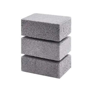 BBQ Grill Cleaning Brush Brick Block Barbecue Cleaning Stone Pumice Brick for Barbecue Rack Outdoor Kitchen BBQ Tools BBQ Grill
