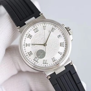 Luxury New Style Steel Case White Dial <b>Black</b> Rubber Strap Luminous Waterproof Automatic Sapphire Crystal <b>Mens</b> Mechanical <b>Watch</b> - Product Image 1
