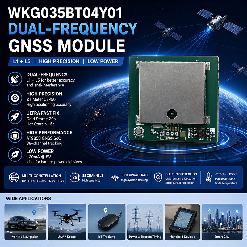 Gps Location Module GNSS Positioning Module Dual Band OEM L1 L5 GPS BDS Galileo 10Hz UART ...